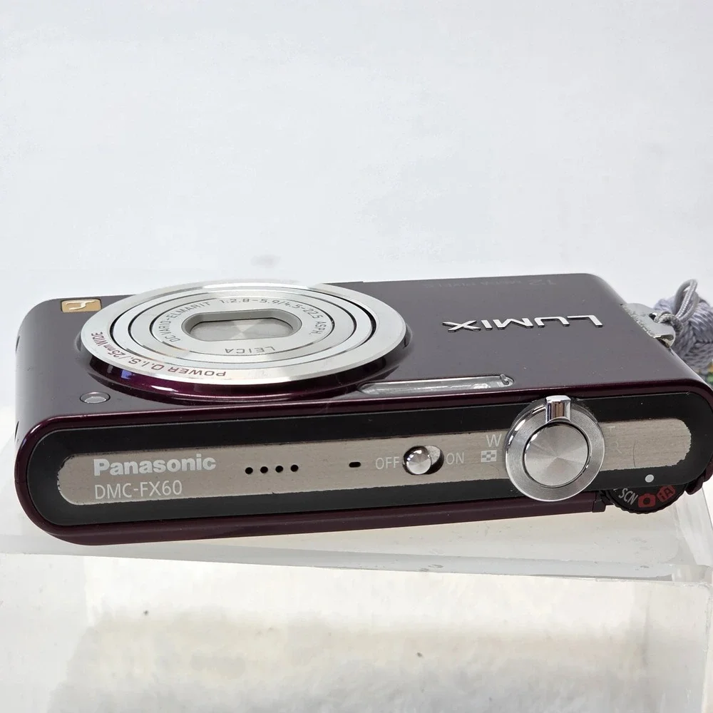 Panasonic Lumix DMC-FX60 12.1MP Digital Camera purple Tested / Working *Read*